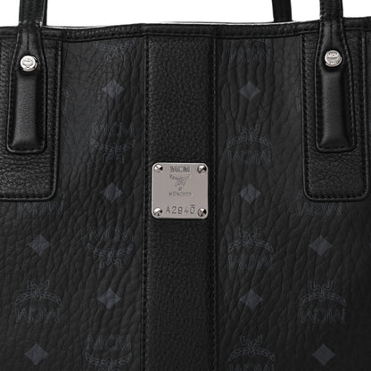 MCM Visetos Medium Liz Reversible Shopper Tote Black 5 of 18