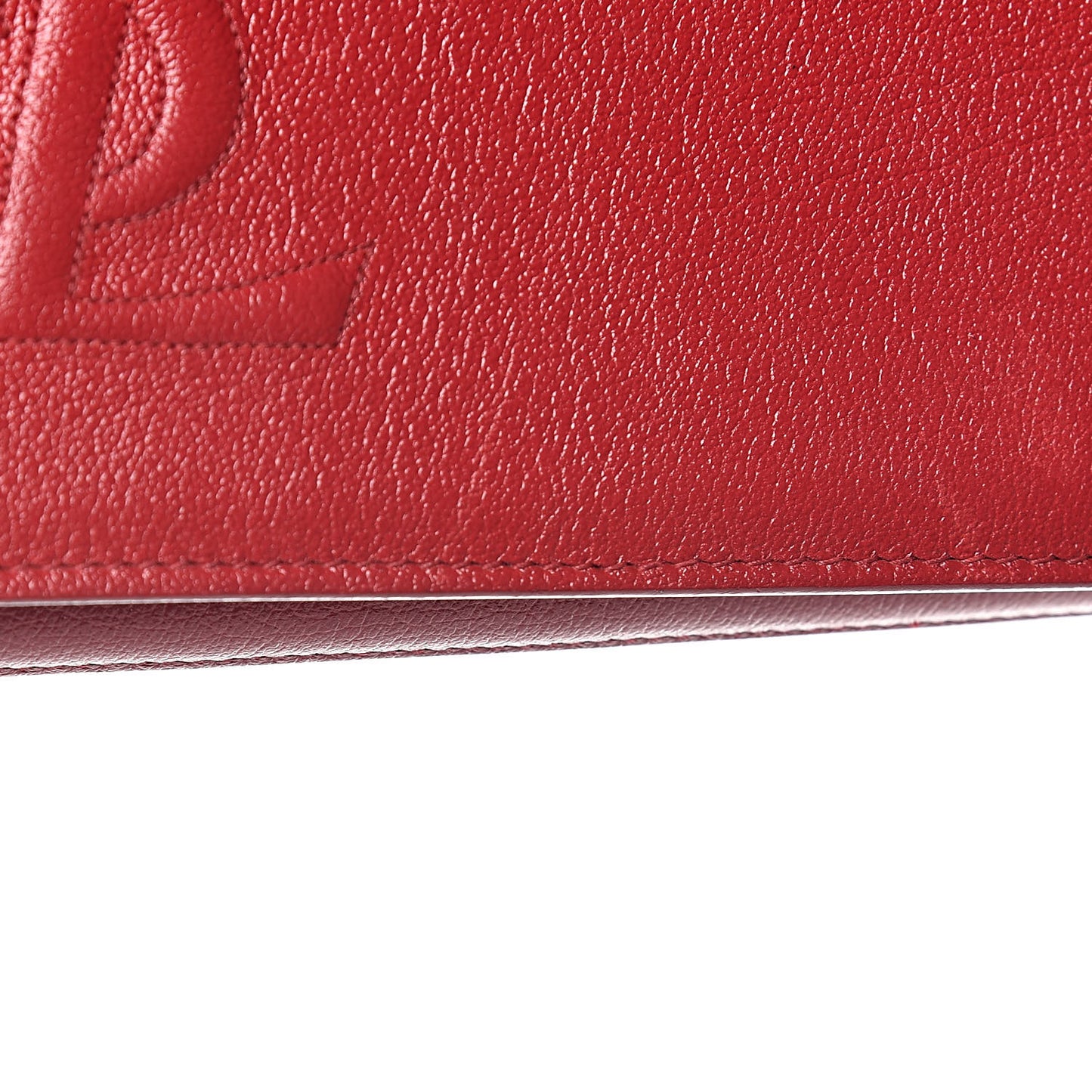Calfskin Monogram Large Belle De Jour Clutch Red