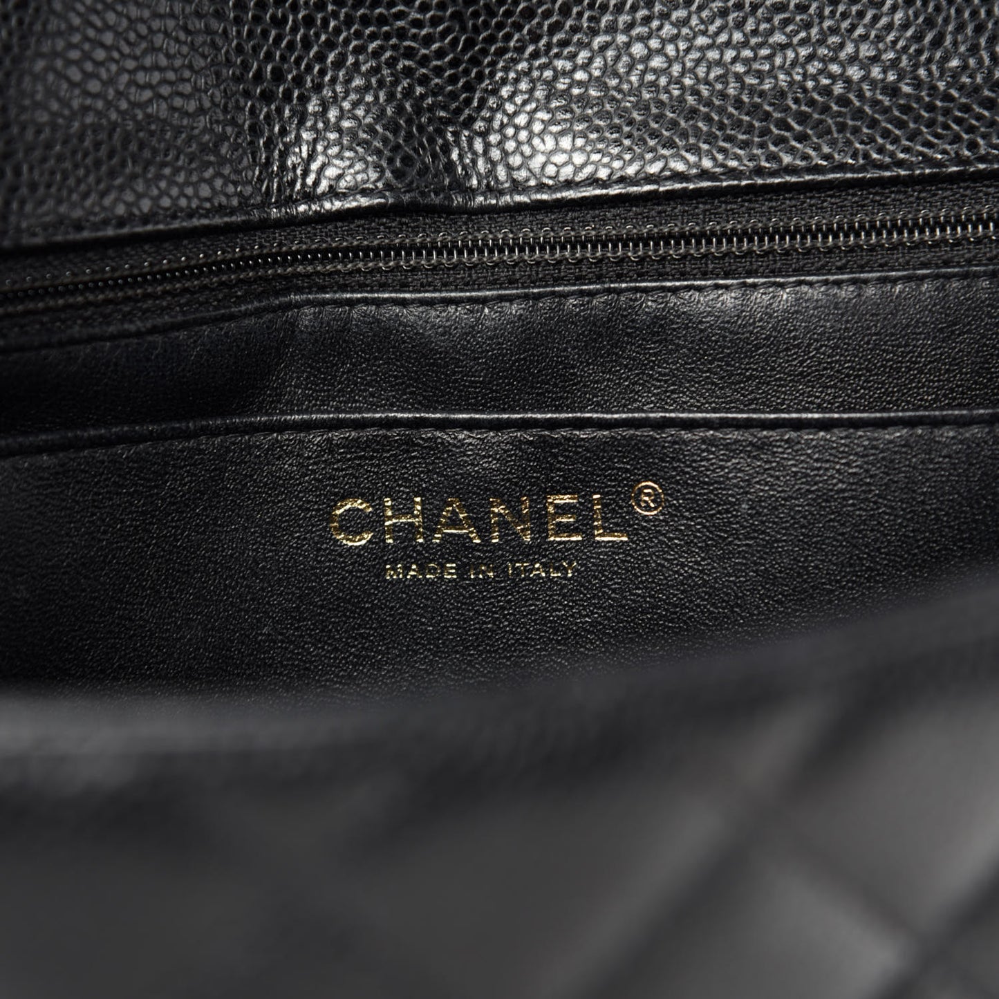 Caviar Quilted Jumbo Single Flap Black