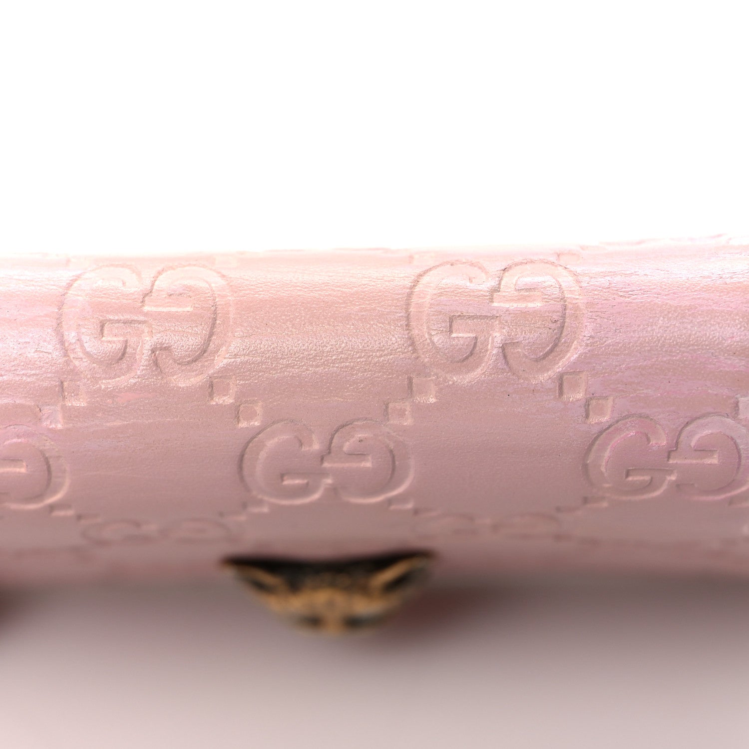 Gucci Guccissima Signature Crystal Cat Card Case Wallet Light Candy Pink 13 of 15
