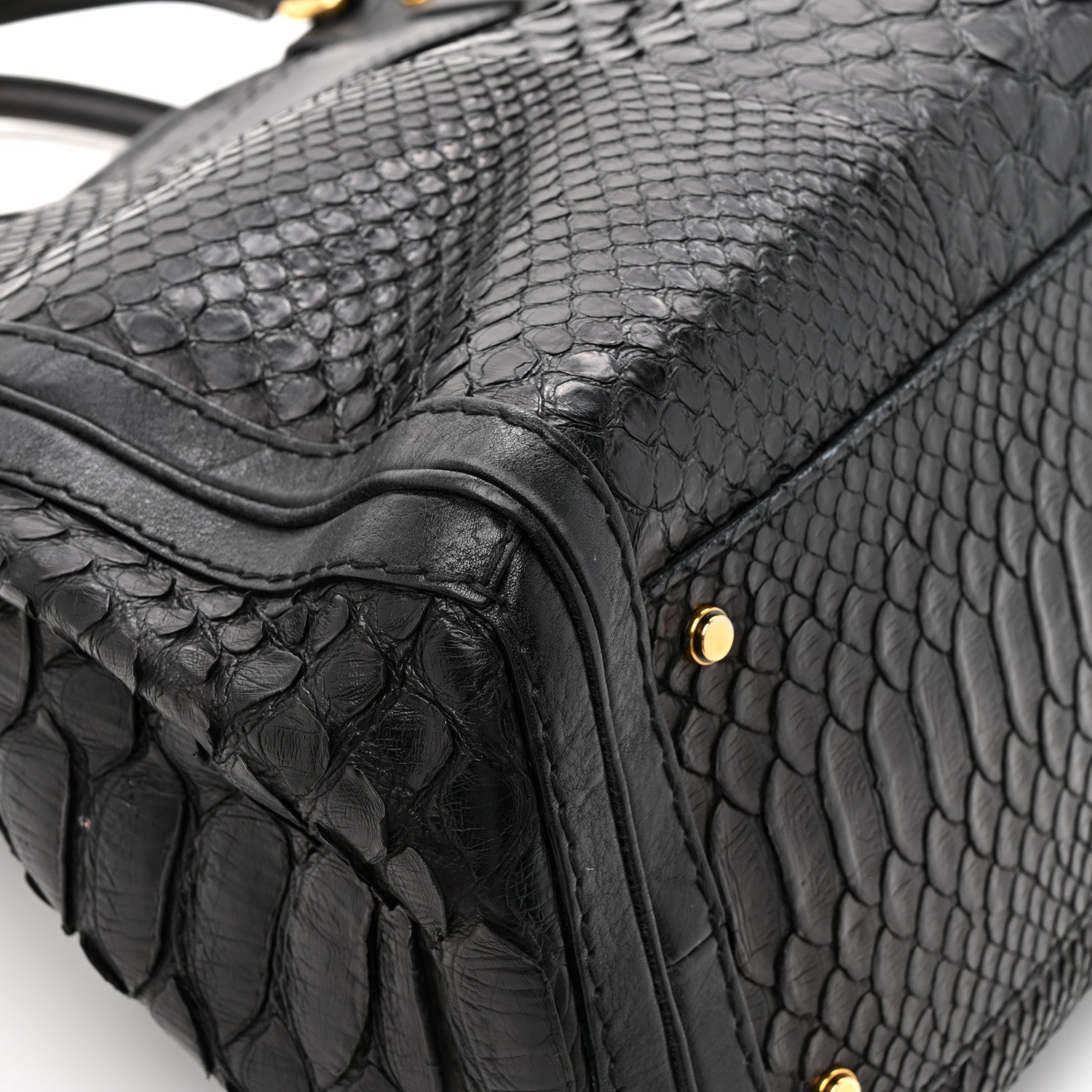 Gucci Snakeskin Large GG Running Tote Black 15 of 16