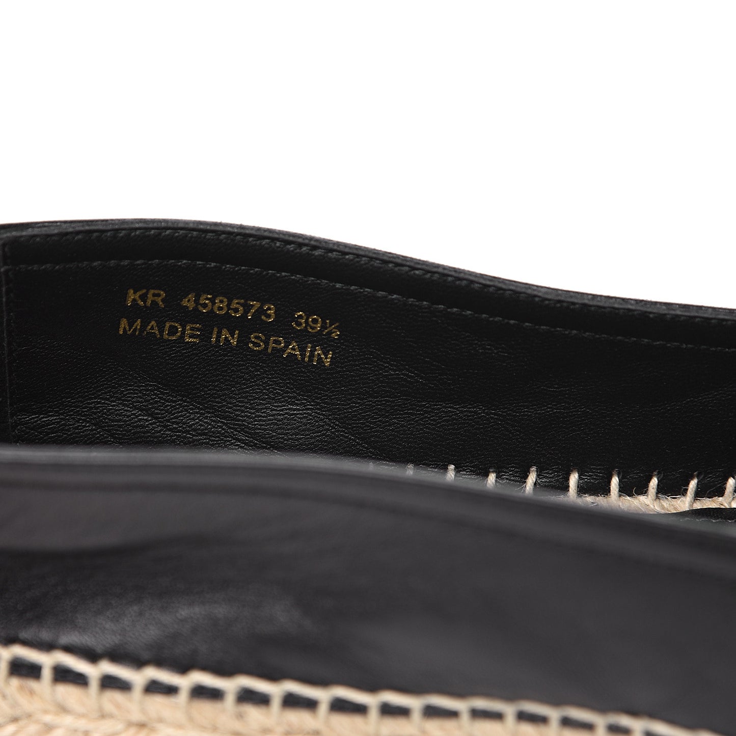 Lambskin Monogram Espadrilles 39.5 Black