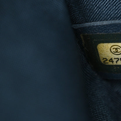 Chanel Caviar Quilted Large Studded Flap Blue 7 of 12