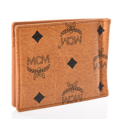 MCM Visetos Heritage Bi-Fold Money Clip Wallet Cognac 2 of 11