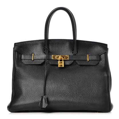 Hermes Taurillon Clemence Birkin 35 Black 1 of 36