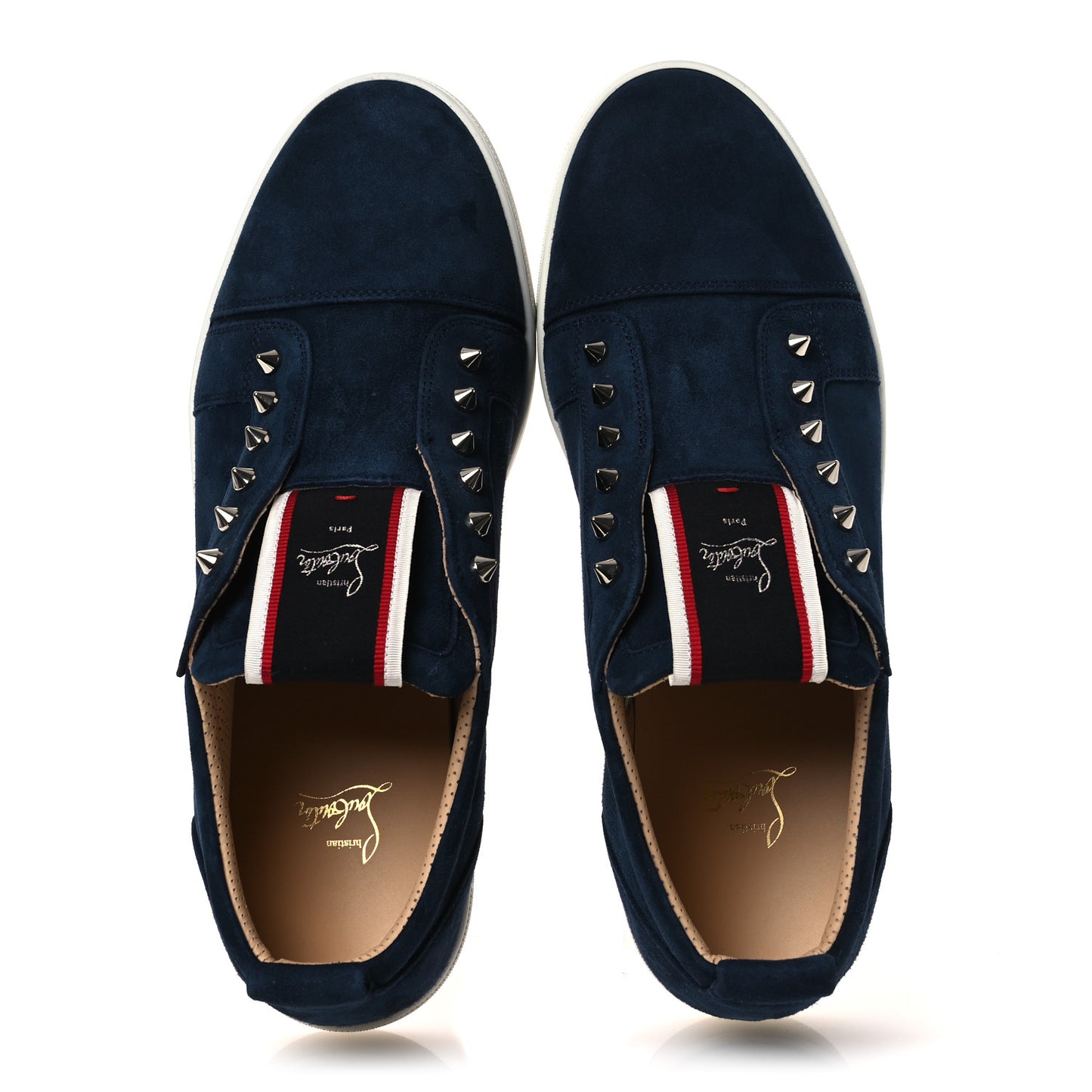 Suede Spiked Fav Fique Mens Sneakers Navy 46.5