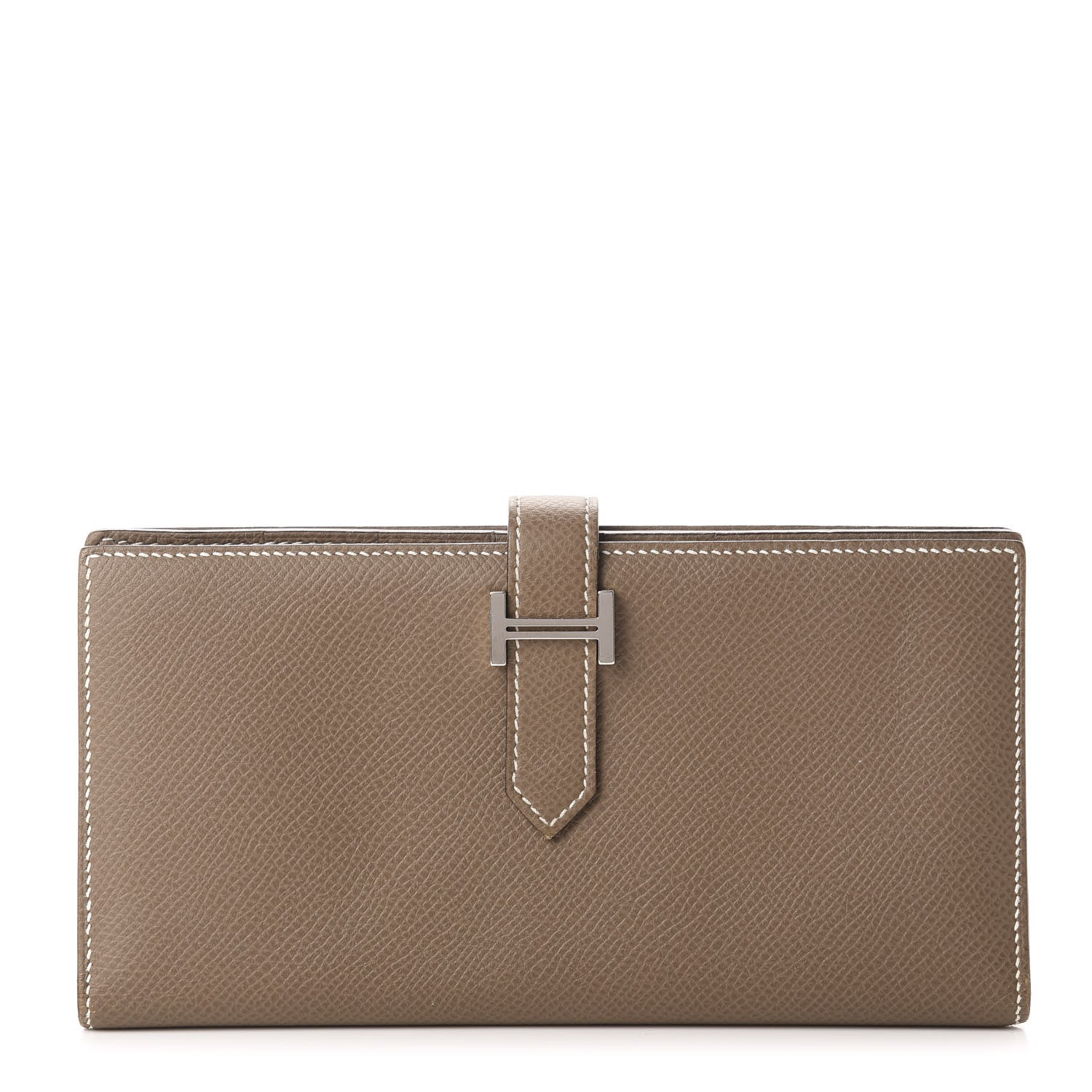 Hermes Epsom Bearn Gusset Wallet Etoupe 1 of 7