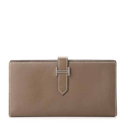 Hermes Epsom Bearn Gusset Wallet Etoupe 1 of 7