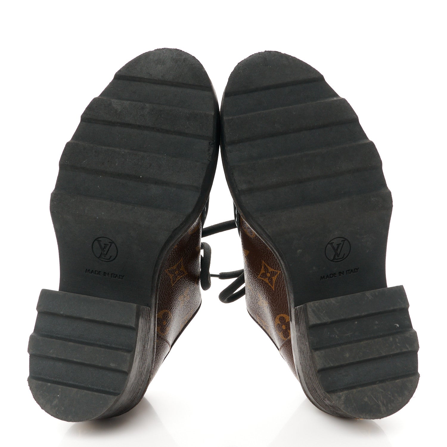 Louis Vuitton Monogram Calfskin Beaubourg Platform Derby Shoes 38 Brown 5 of 8