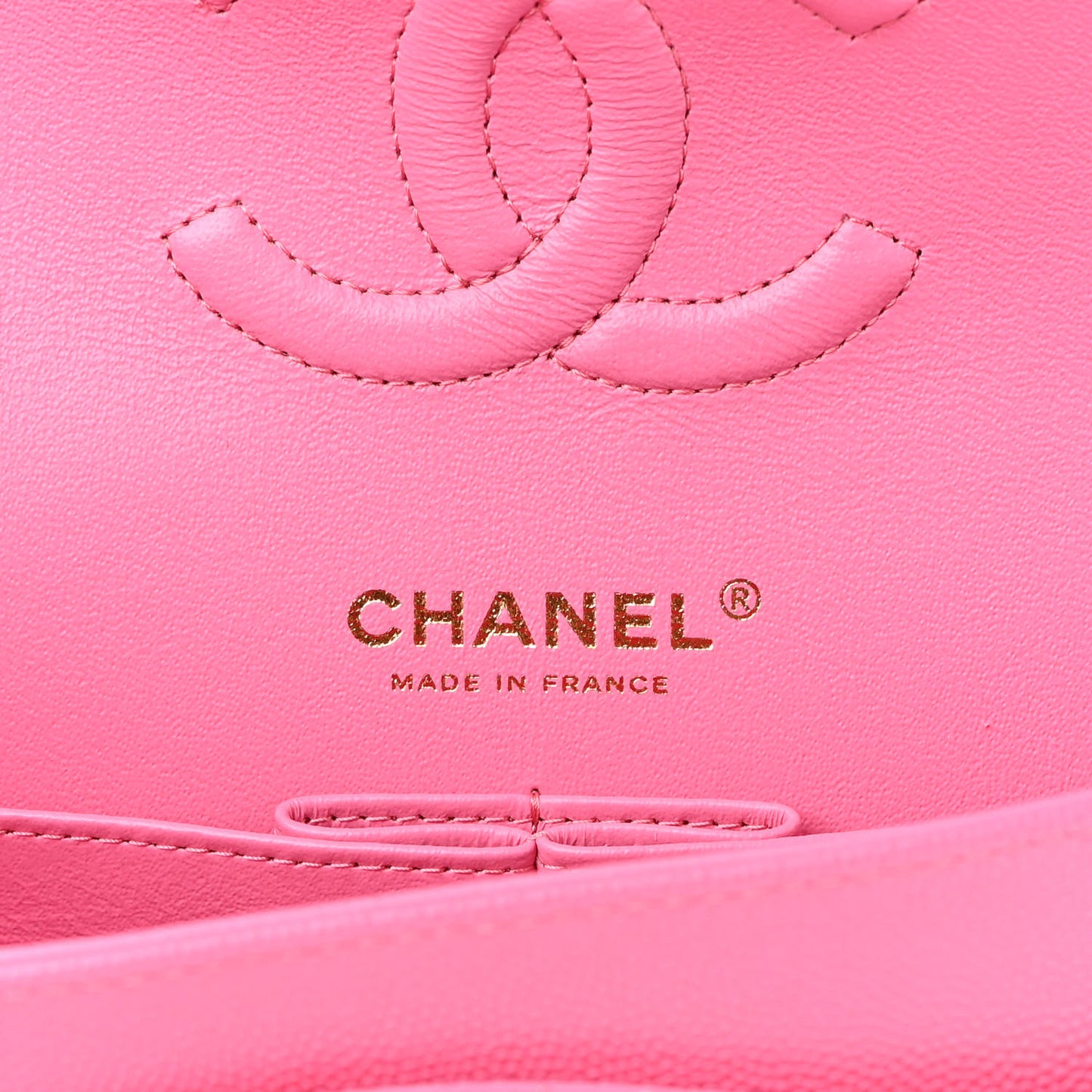 Caviar Quilted Medium Double Flap Pink