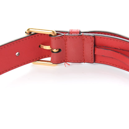 Gucci Calfskin Matelasse GG Marmont Belt Bag 85 34 Hibiscus Red 9 of 12