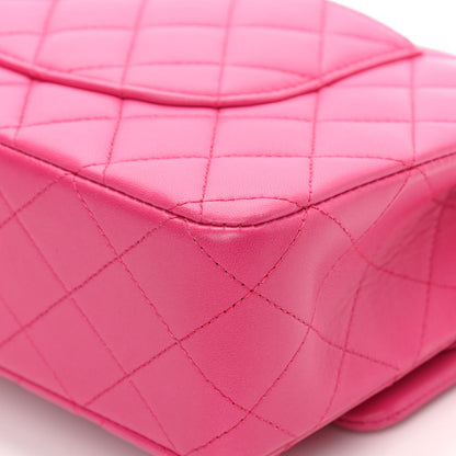 Chanel Lambskin Quilted Medium Double Flap Pink 10 of 19