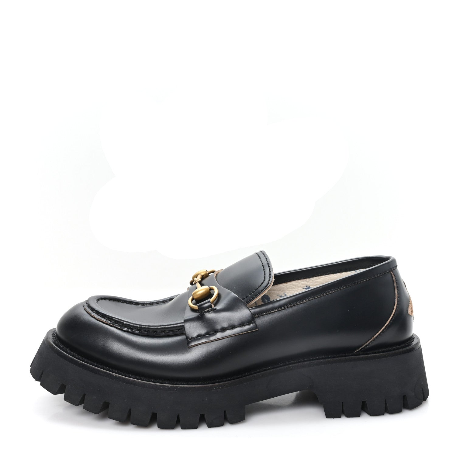 Gucci Cordovan Lux Womens Harald Horsebit 25mm Platform Loafers 40 Black 1 of 10