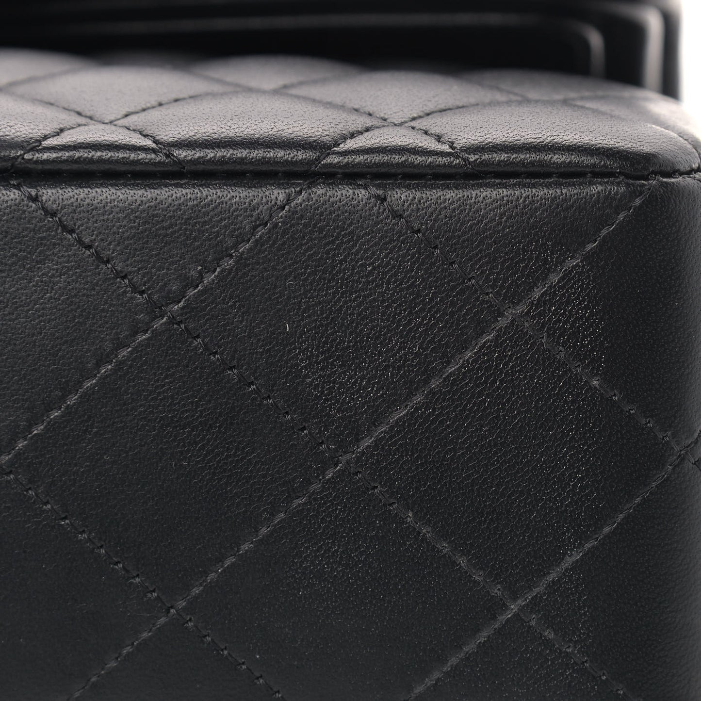 Lambskin Quilted Small Double Flap Black