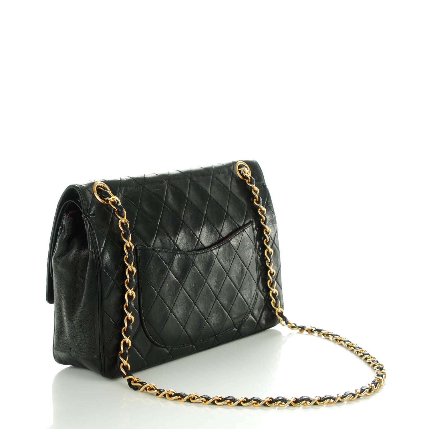 Chanel Lambskin Quilted Medium Double Flap Black 3 of 8