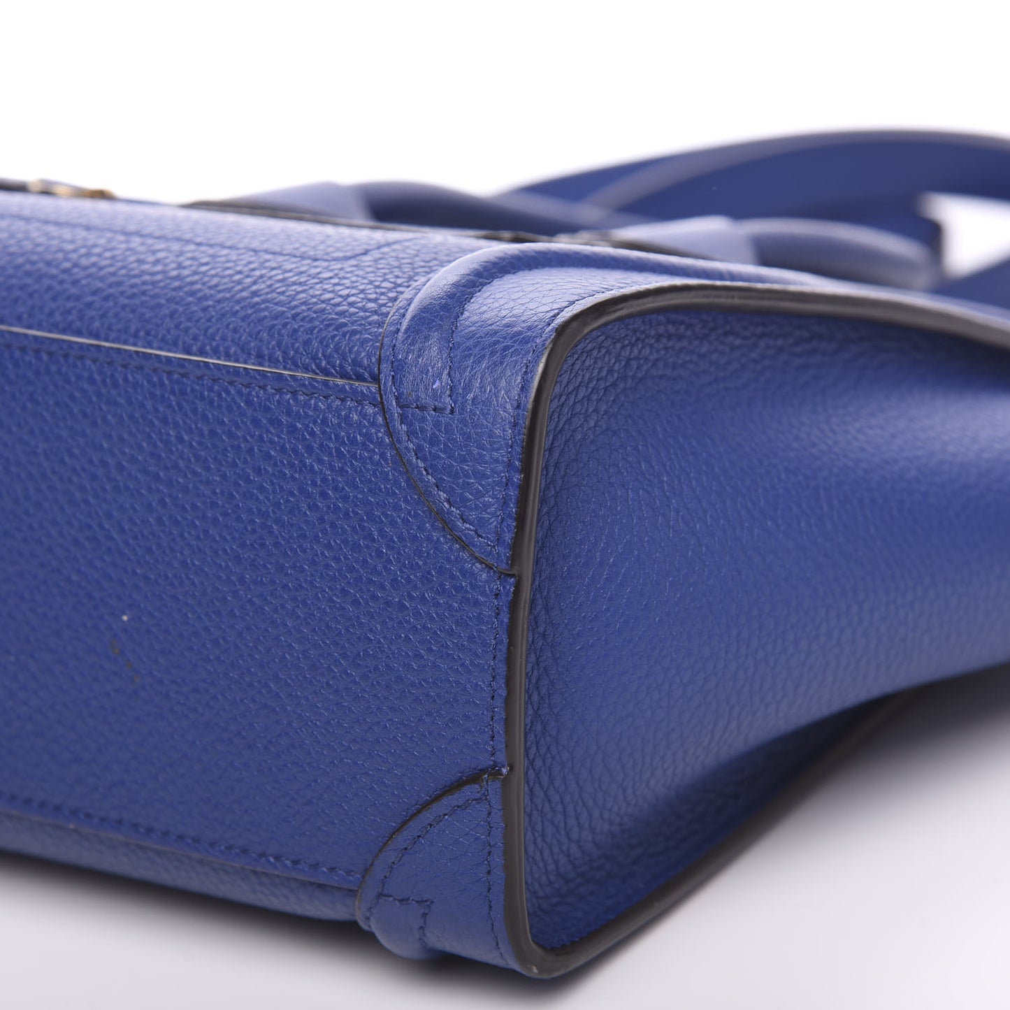 Drummed Calfskin Nano Luggage Indigo