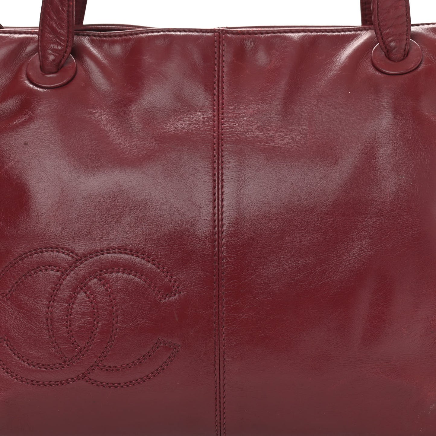 Calfskin CC Shoulder Bag Red
