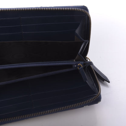 Gucci Calfskin Matelasse GucciGhost GG Marmont Zip Around Wallet Blue Agata Hibiscus Red 5 of 10