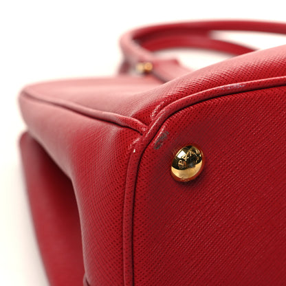 Prada Saffiano Lux Large Galleria Double Zip Tote Fuoco 12 of 14