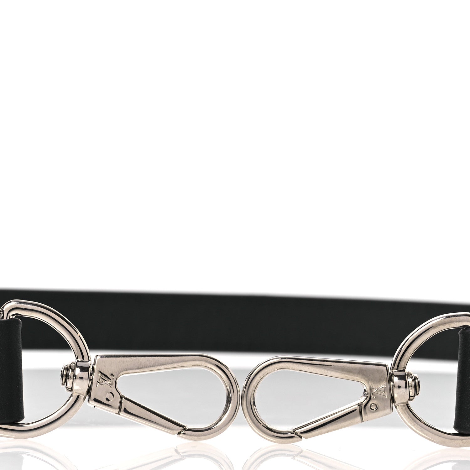 Louis Vuitton Calfskin 20mm Adjustable Shoulder Strap Black 3 of 3