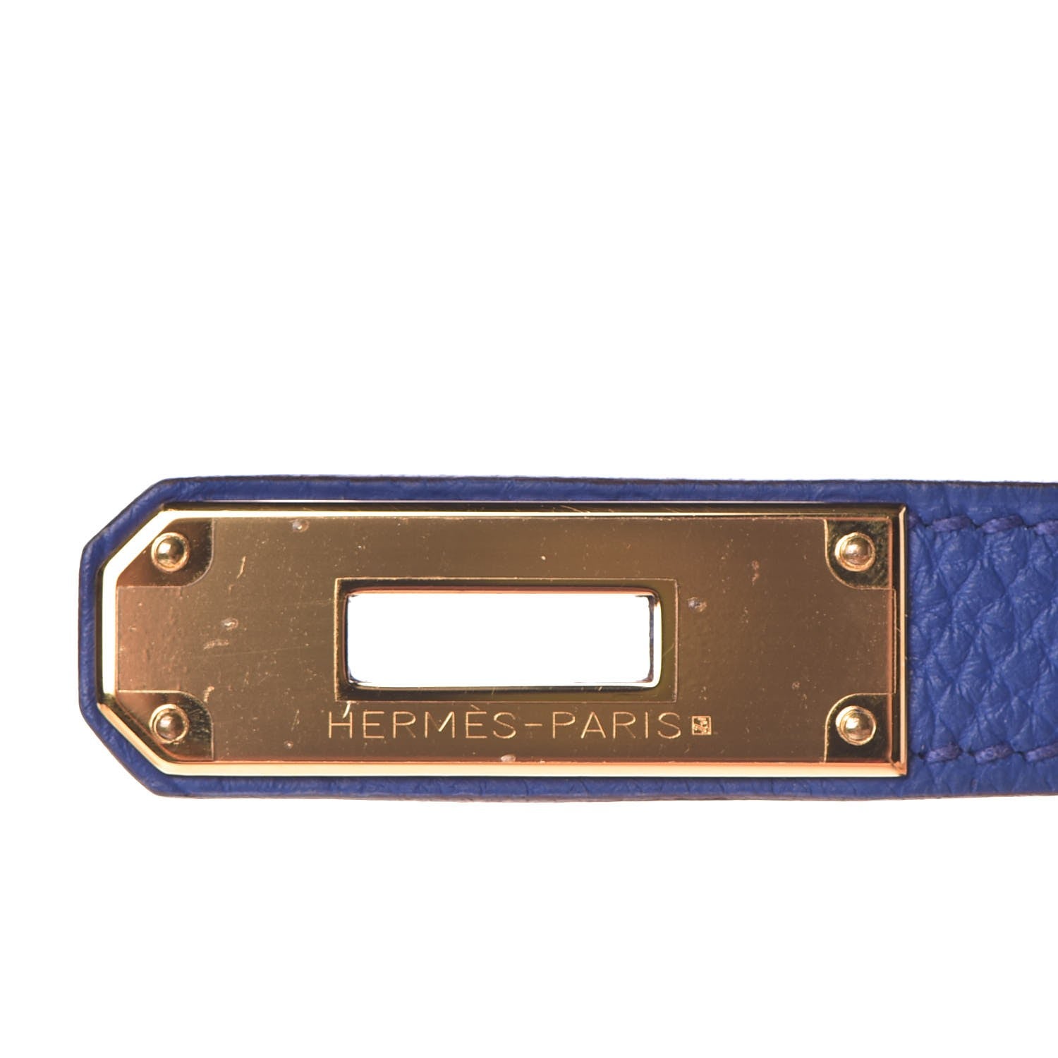 Hermes Togo Horseshoe Kelly Retourne 32 Bleu Electrique Rouge H 23 of 40
