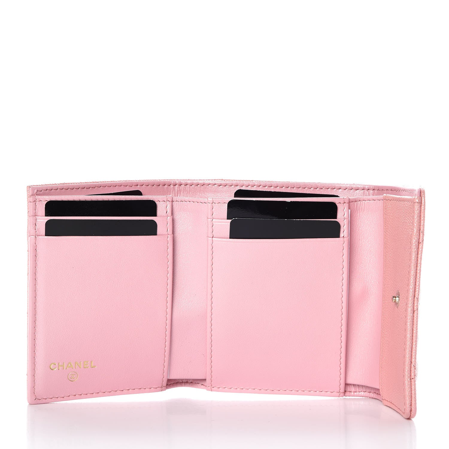 Chanel Iridescent Caviar Quilted Small Flap Wallet Rose Pink 5 of 9