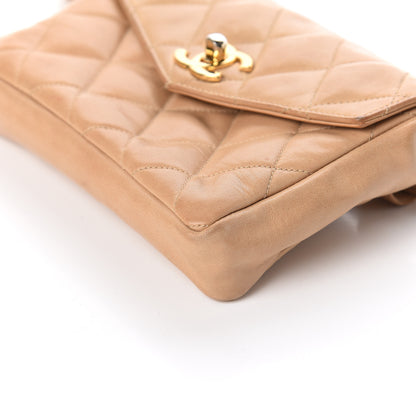 Chanel Lambskin Quilted Flap Waist Belt Bag Beige 6 of 15