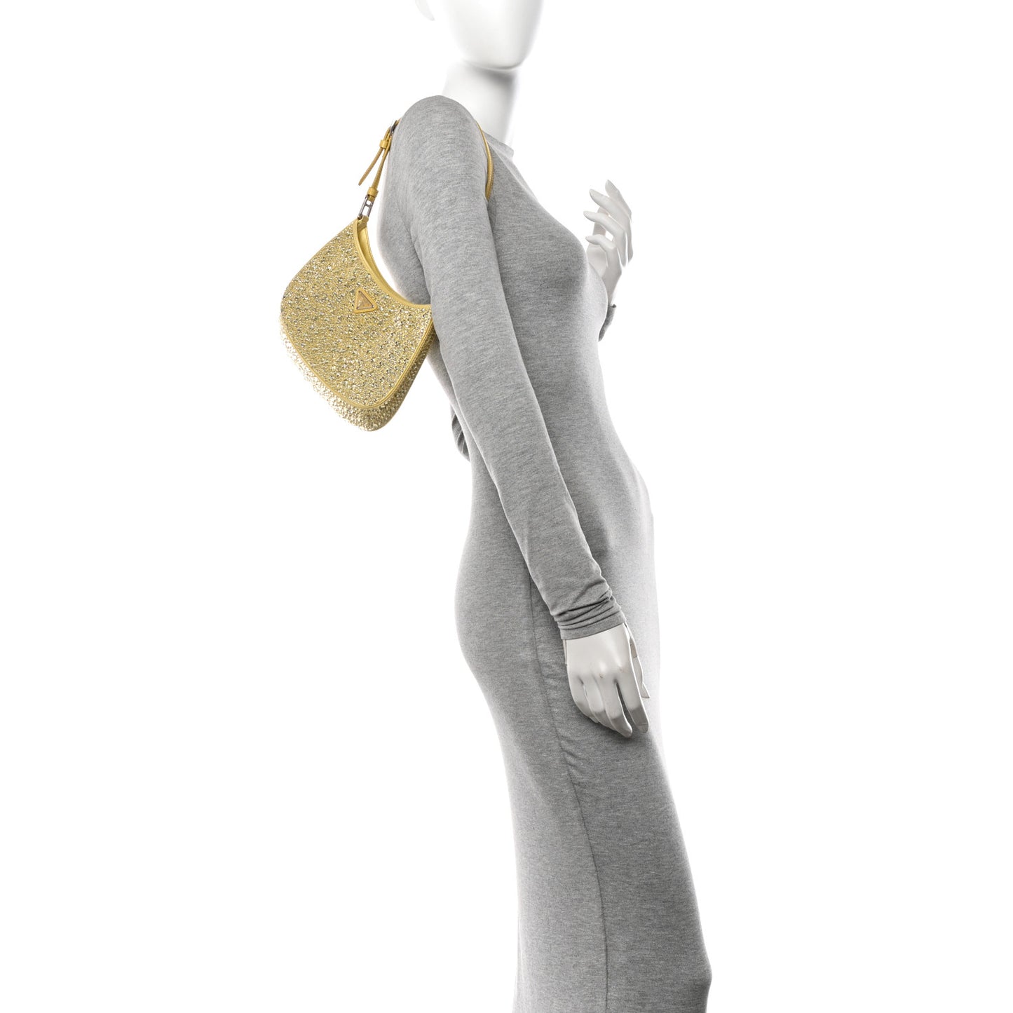 Satin Crystal Cleo Adjustable Strap Shoulder Bag Ananas