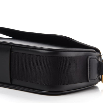 Prada Vitello Flap Shoulder Bag Black 7 of 11