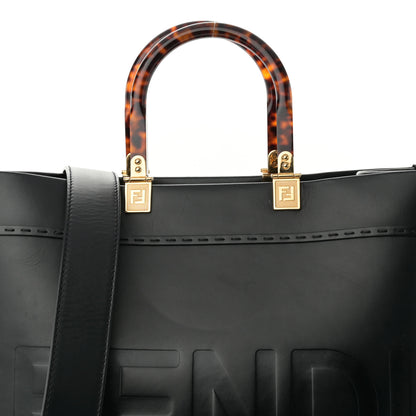 Fendi Vitello King Plexiglass Medium Fendi Sunshine Shopper Tote Black 8 of 13