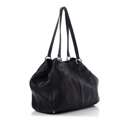 Prada Vitello Daino Shoulder Bag Black 3 of 11