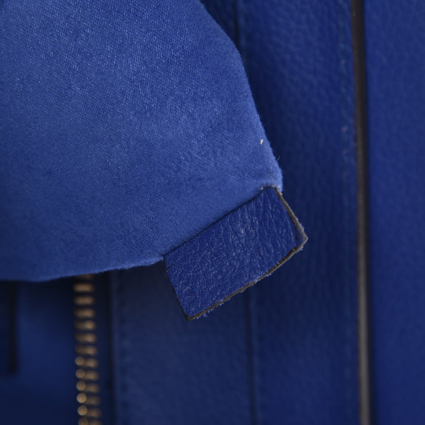 Drummed Calfskin Mini Luggage Indigo