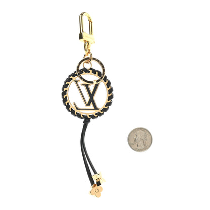 Louis Vuitton Metal Lambskin Enamel Very Bag Charm Key Holder Black 2 of 3