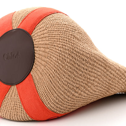 Chloe Raffia Woody Tote Orange 9 of 11