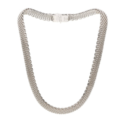 Tiffany Sterling Silver Somerset Mesh Necklace 3 of 5