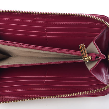 Burberry Haymarket Check Large Ziggy Zip Around Wallet Bright Rhubarb Pink 5 of 9