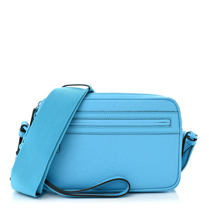 Gucci Rubber Effect Monogram GG Crossbody Bag Bright Blue 1 of 11