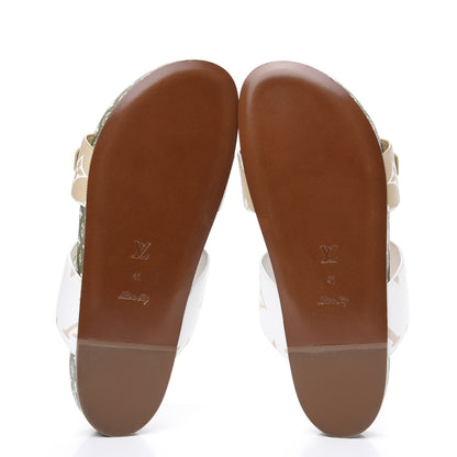 Louis Vuitton Monogram Giant Bom Dia Flat Mule Sandals 41 White Moka 5 of 8