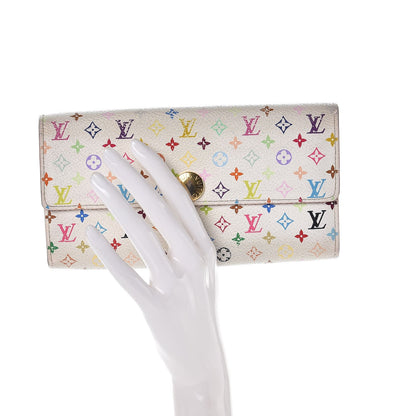 Louis Vuitton Monogram Multicolor Sarah Wallet White 2 of 13