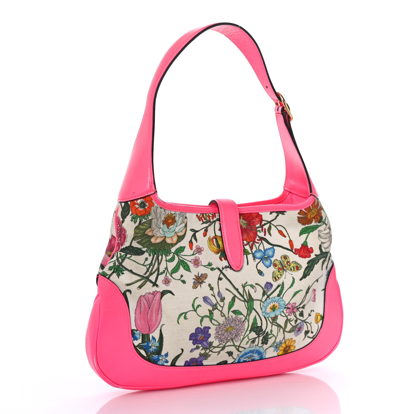 Canvas Flora Medium Jackie Hobo Fuchsia