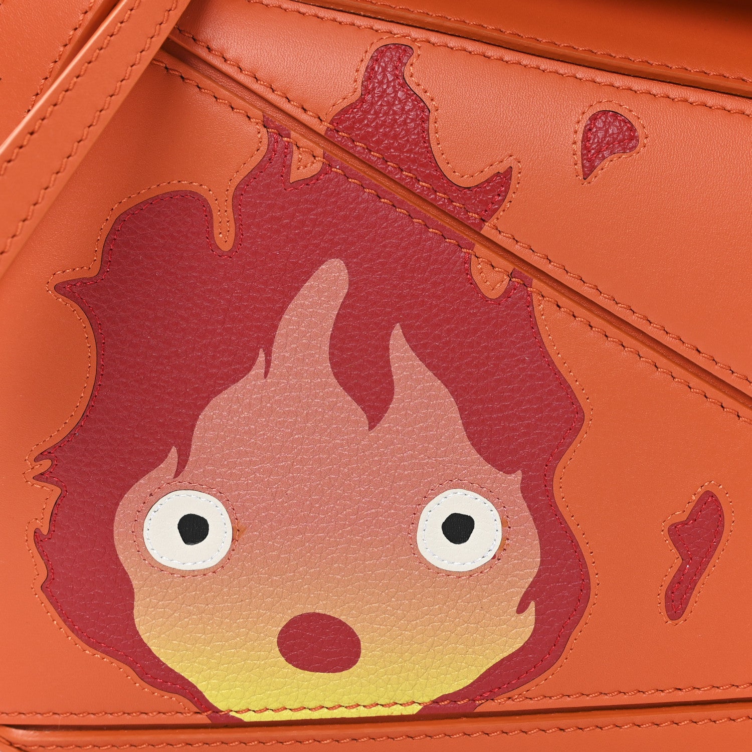 Loewe X HOWLS MOVING CASTLE Satin Calfskin Small Calcifer Puzzle