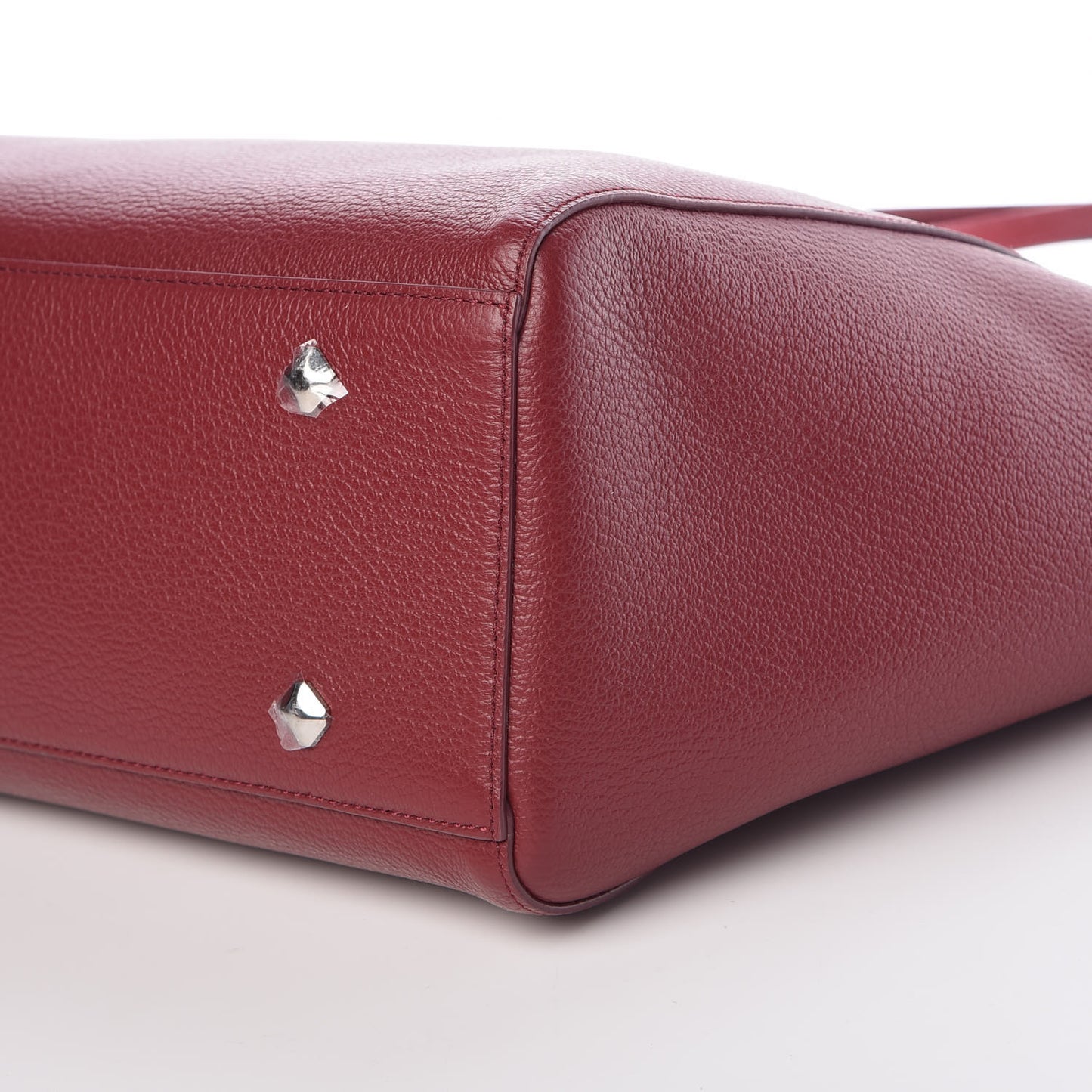 Grained Calfskin Medium Reversible Wandel Tote Ruby Tan