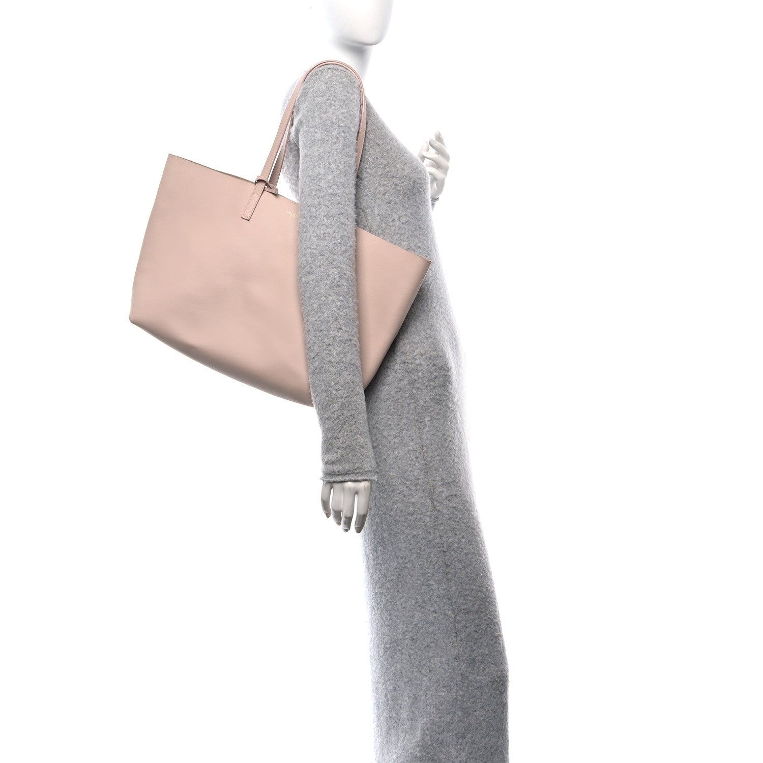 Saint Laurent Calfskin Large Shopping Tote Pale Blush 2 of 12