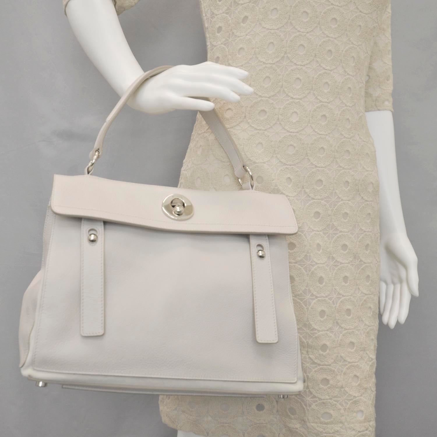 Saint Laurent Leather Medium Muse Two White 2 of 9