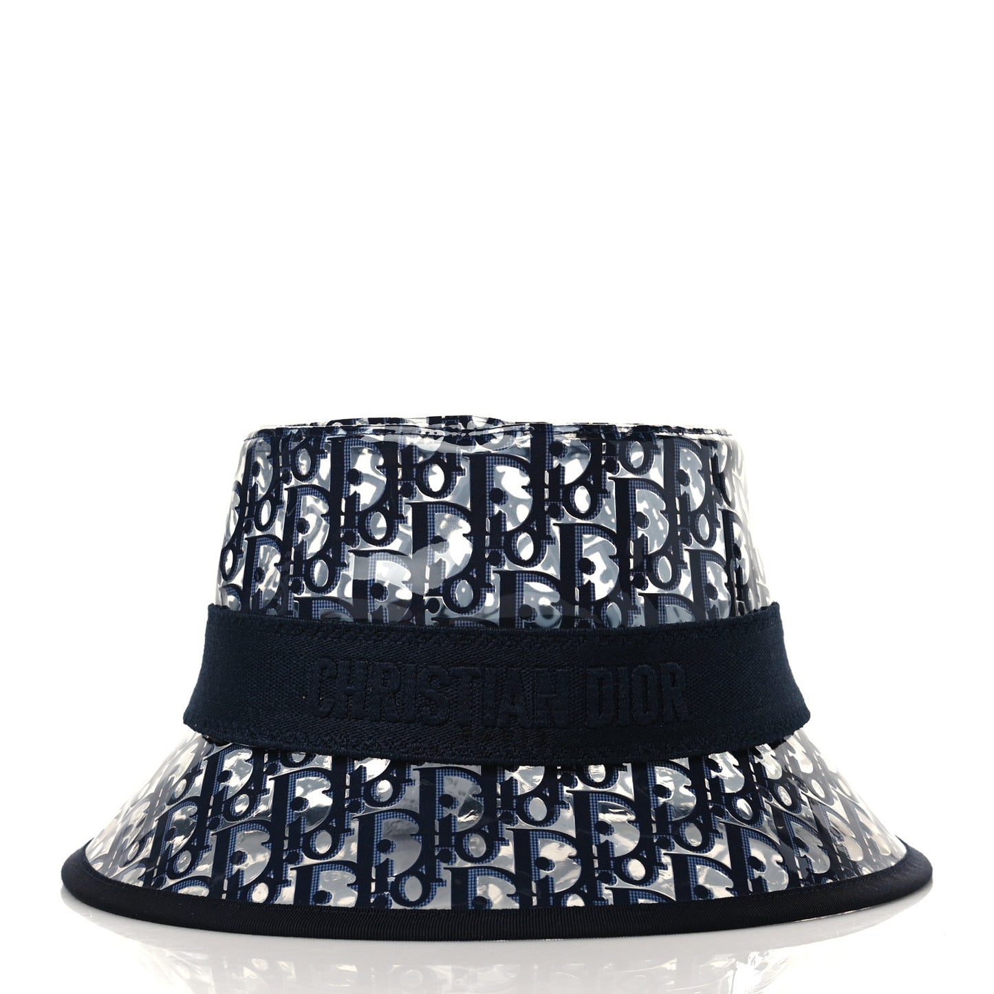 PVC Oblique Bob French Bucket Hat 58 Bleu