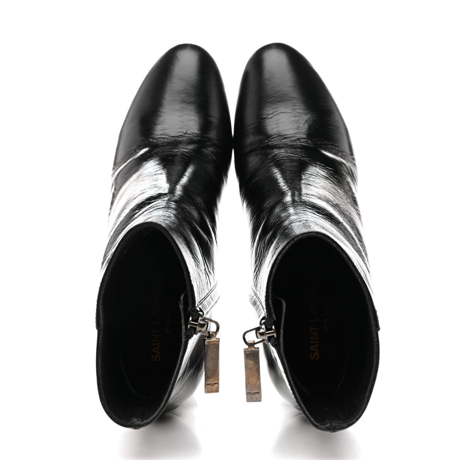 Saint Laurent Calfskin Loulou 70 Uniform Ankle Boots 36 Black 2 of 13