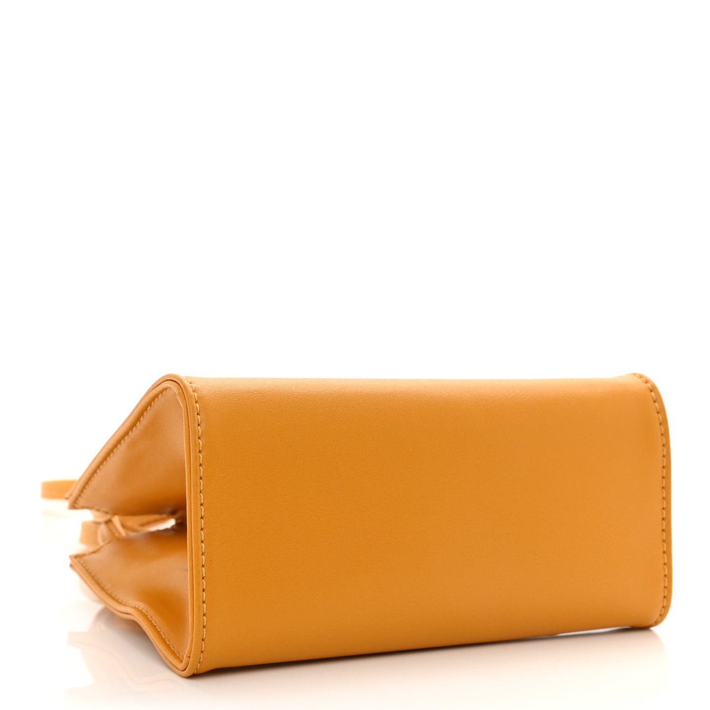 Vegan Leather Small Shopping Bag Mustard