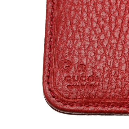 Gucci Monogram Dollar Calfskin Zip Around French Flap Wallet Beige Ebony Rosso 7 of 8