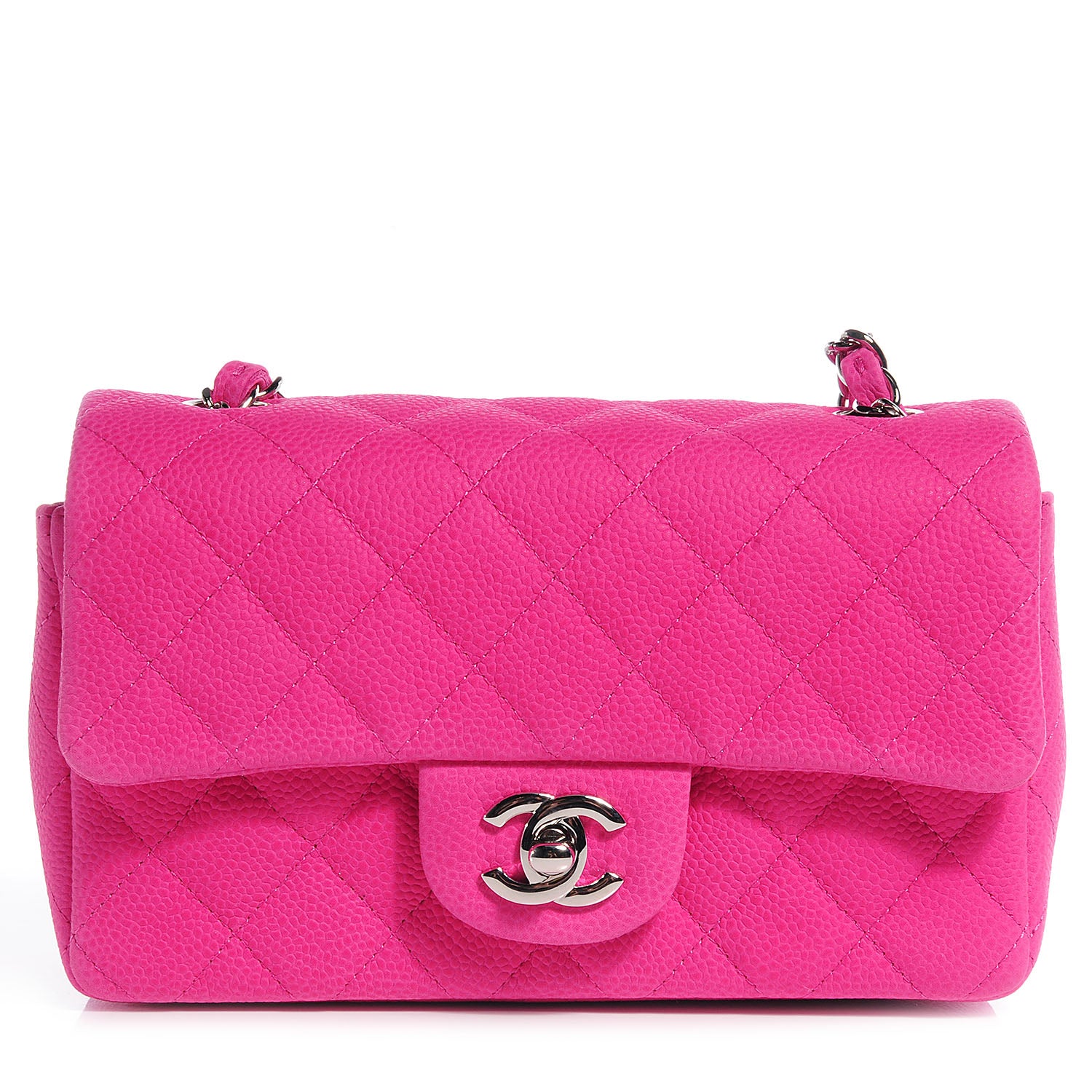 Chanel Iridescent Caviar Quilted Mini Flap Hot Pink 1 of 9