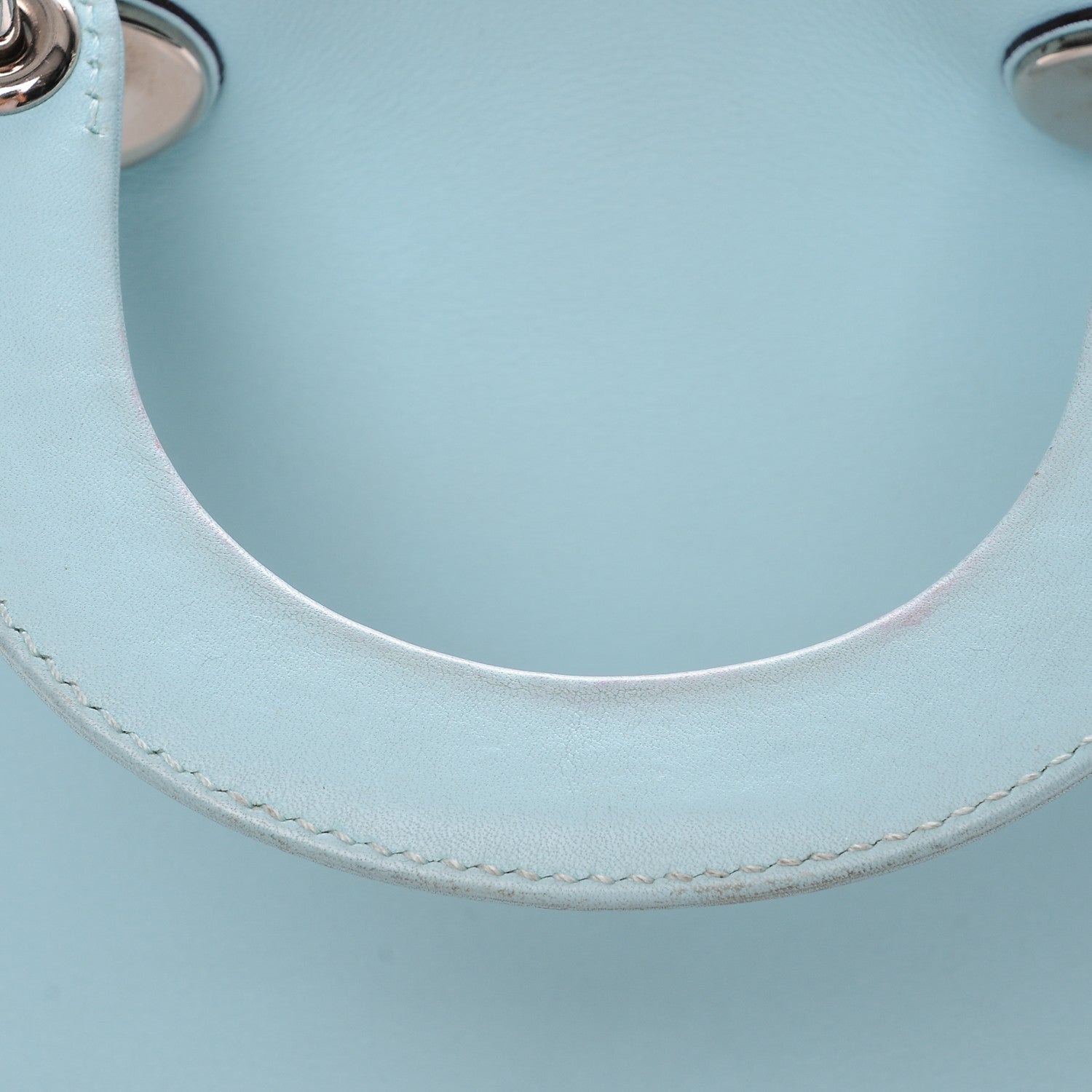 Christian Dior Calfskin Small Diorissimo Tote Blue 8 of 15